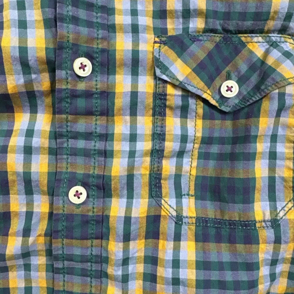 Tommy Bahama Long Sleeve‎ Colorful Button Up Shirt Small Cotton Plaid Men Adult